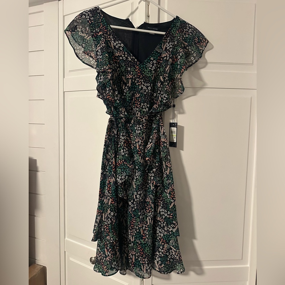Tommy Hilfiger Floral Dress - Blue and Green